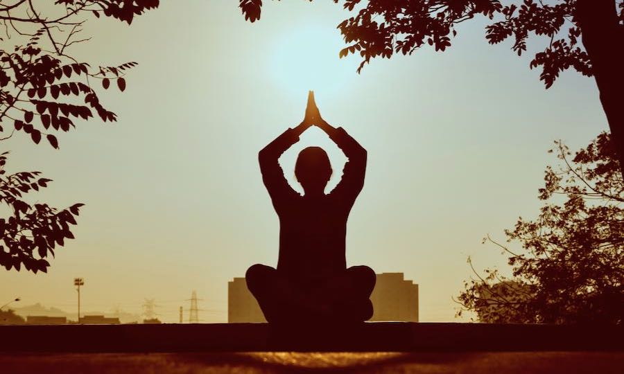 meditating after yoga